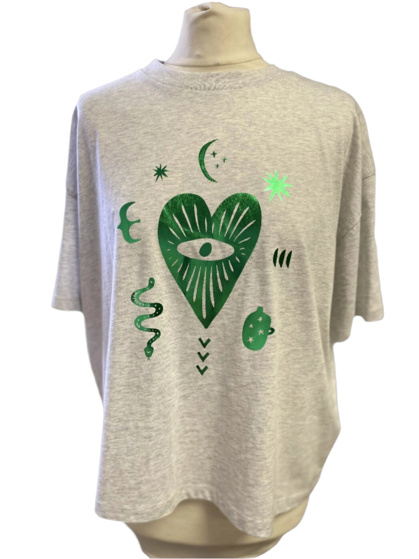 Heart Print Grey T-shirt by Bella&Phoenix