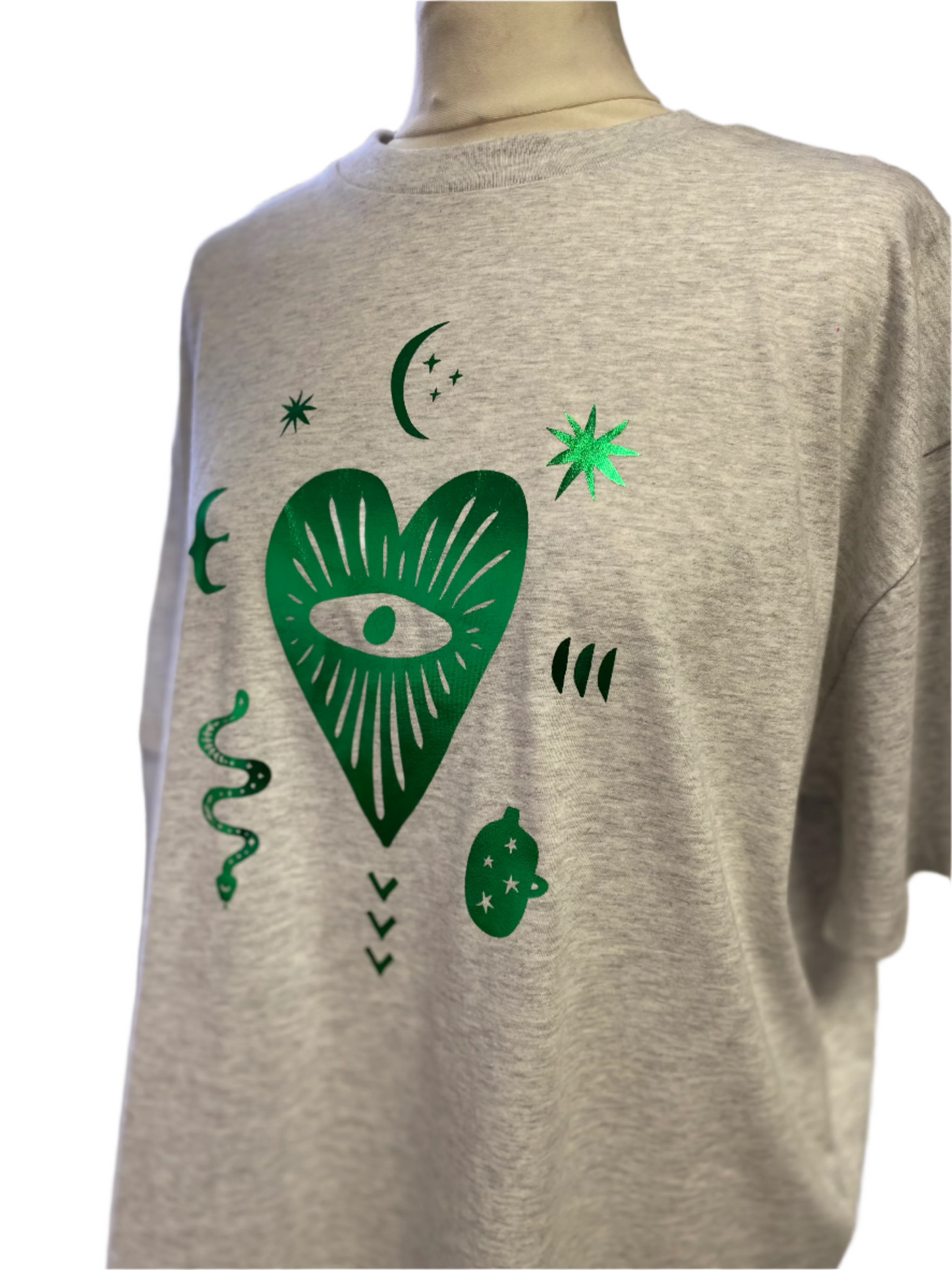 Heart Print Grey T-shirt by Bella&Phoenix