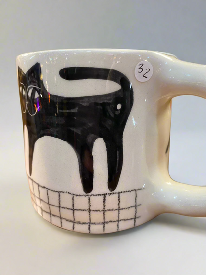 Ceramic Mug Morning Coffee Cat by Anna Soba
