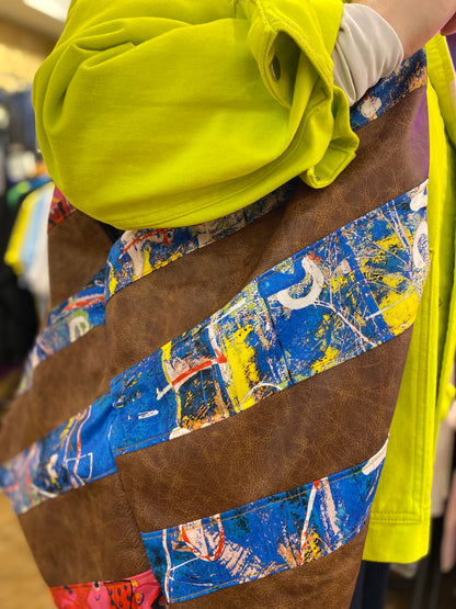 Leather Bag Print on Upcycled polyester by RELAB