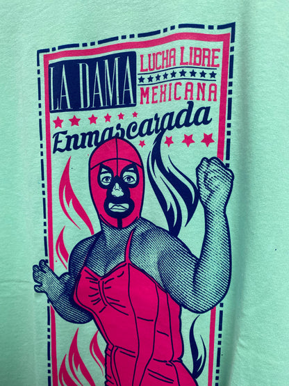 La Dama Mexicana Graphic Turquoise Tshirt by Stanley Road