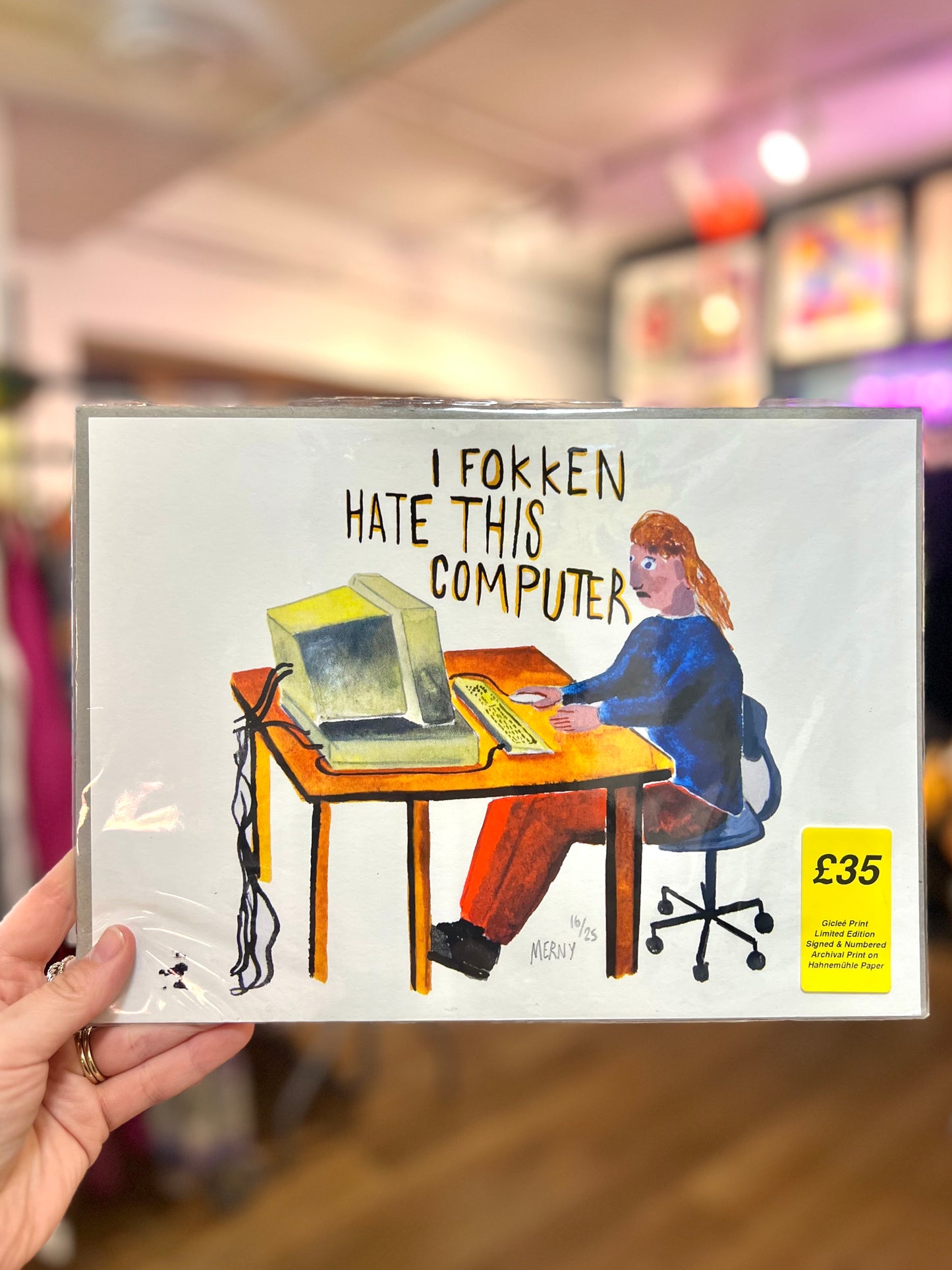 I Fokken Hate This Computer Print By Merny Wernz