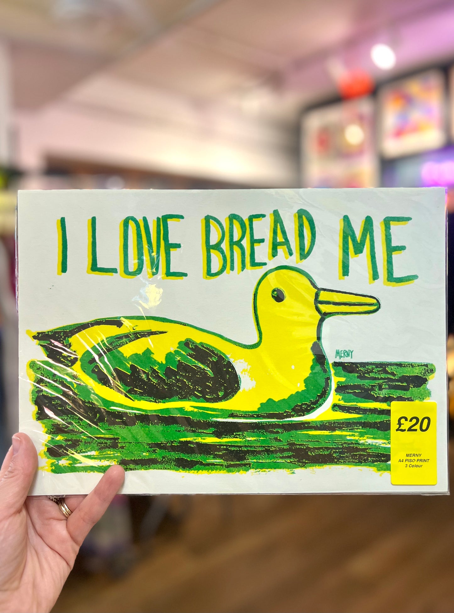 I Love Bread Me Riso Print By Merny Wernz