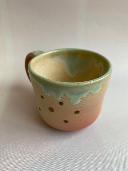 gradient Mint Green to Pink Ceramic Mug by Victoria Loyola