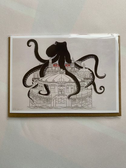 West Pier, 1990s greeting cards by Ruth Wragg-Jones