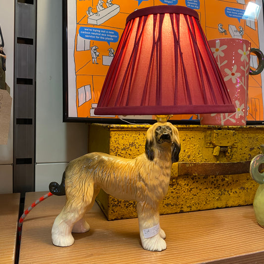 Afghan Hound Dog Handmade Lamp by Lost and Foundry