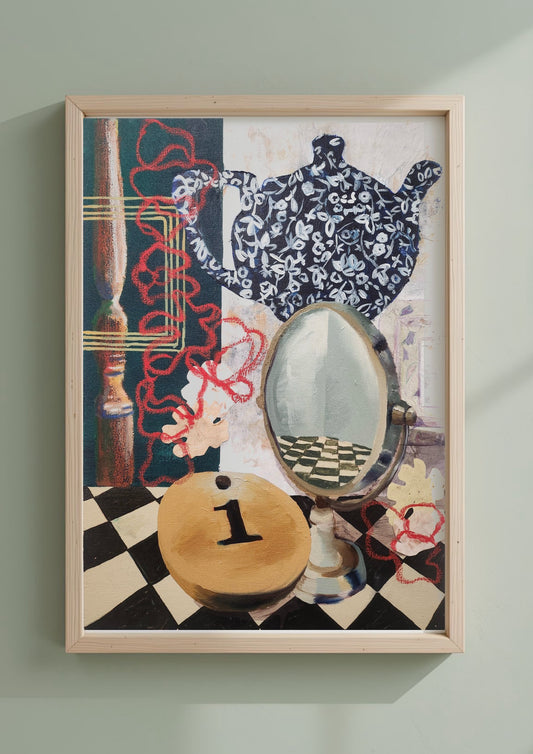 Soho House Mixed Media Painting Print By Lucy Dixon