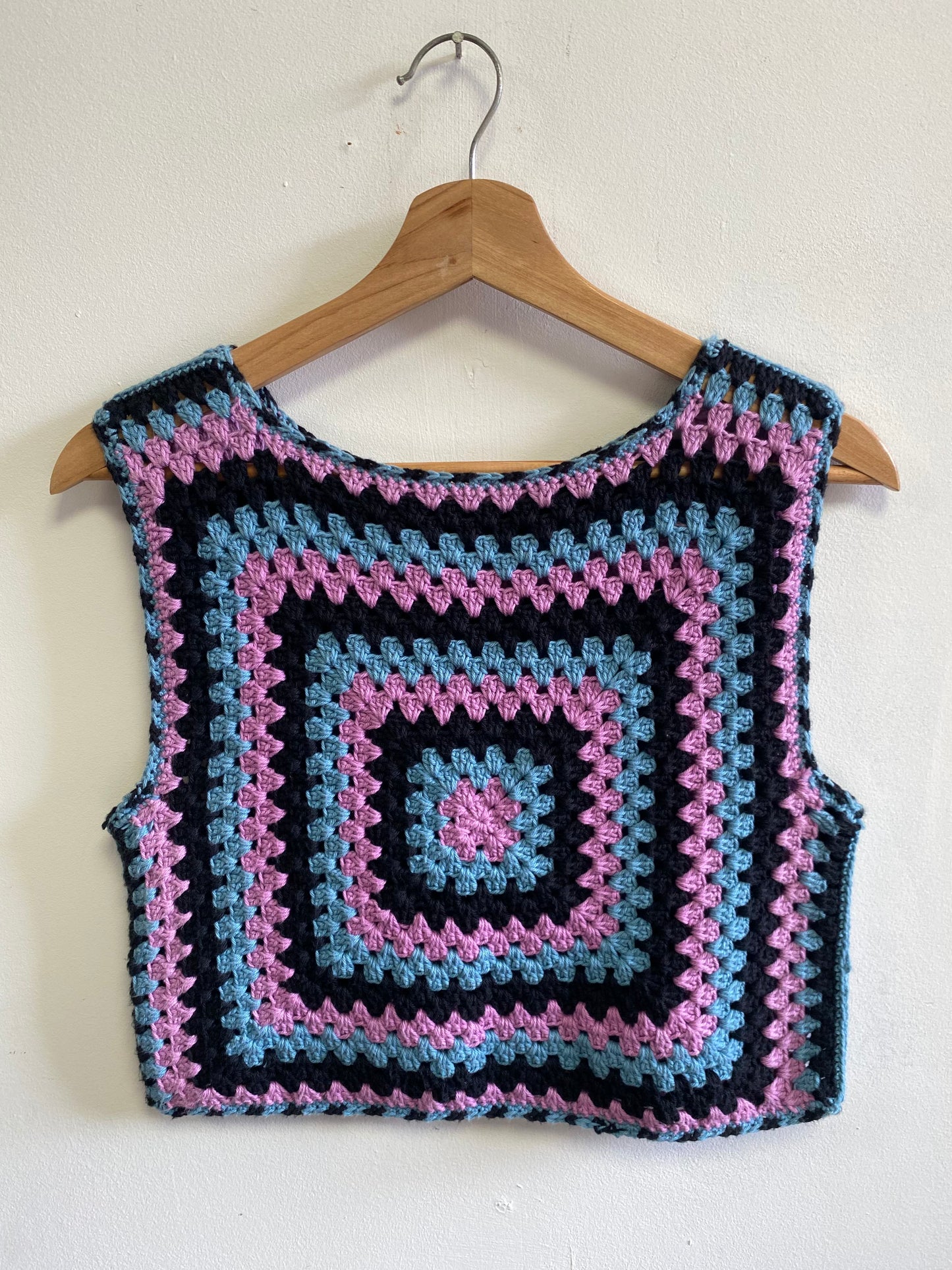 Handmade Purple n black crochet vest by HoleyCow