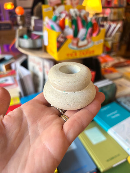 Concrete Small Candle Holder by Onyx Studio