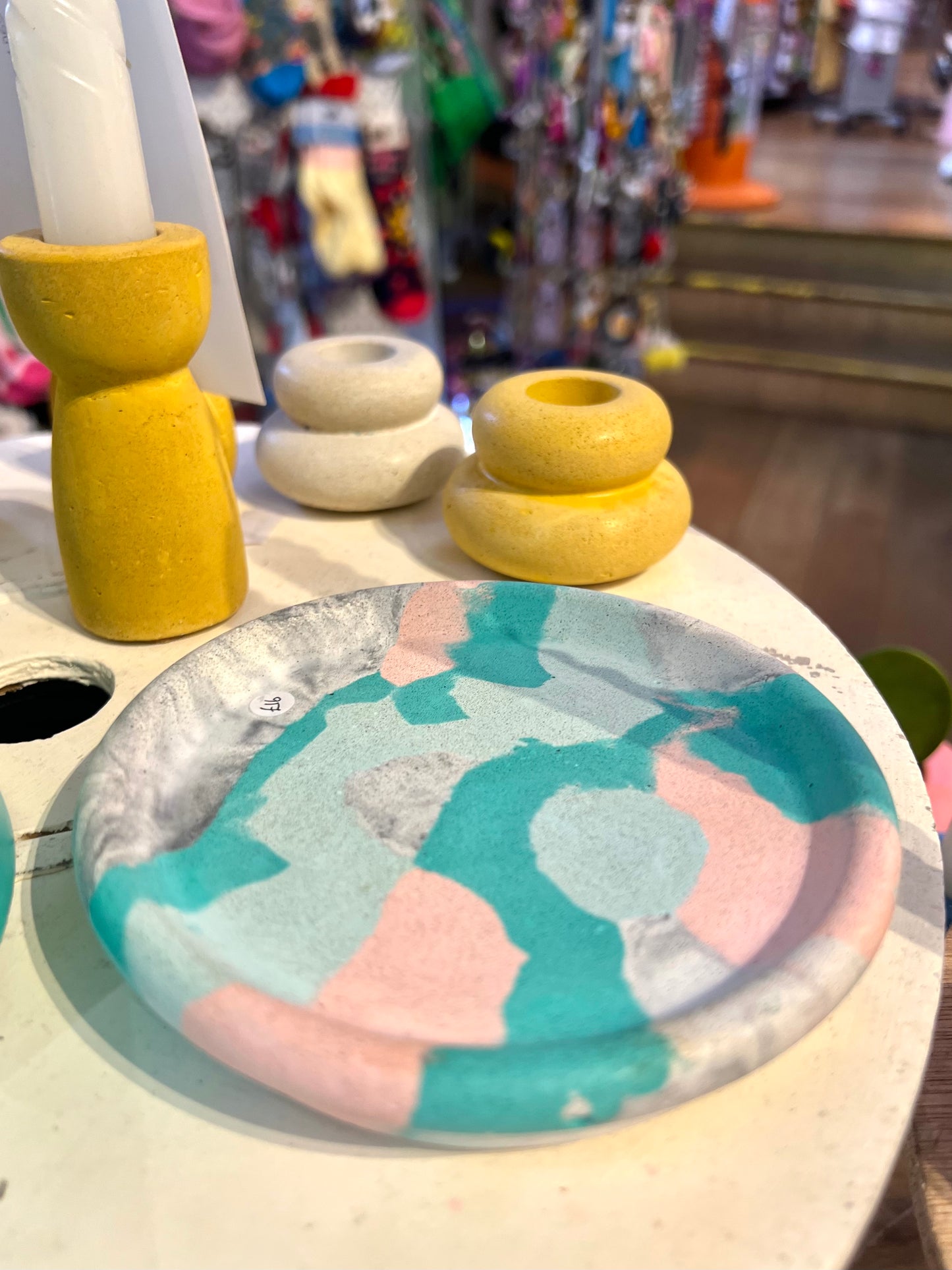 Concrete Marble Trinket Dish by Onyx Studio