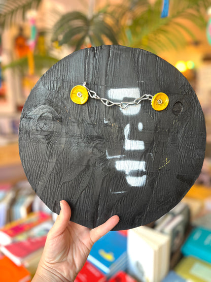 Smiley Original Art On Wood By Dr D /Subvertiser