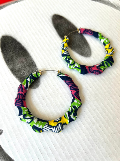 Big Handmade Colourful Wrapped Earrings by Gangster Wraps