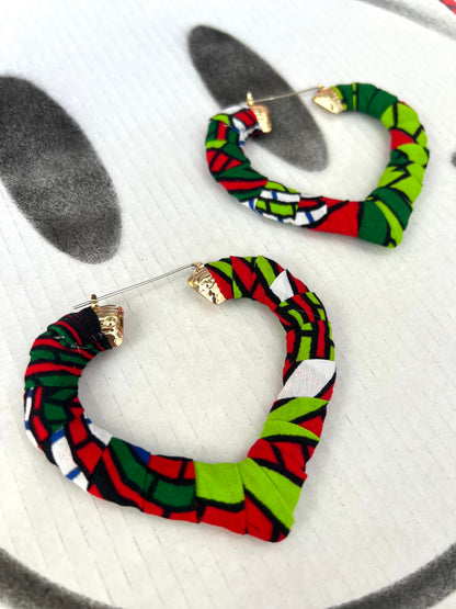 Big Handmade Colourful Wrapped Earrings by Gangster Wraps