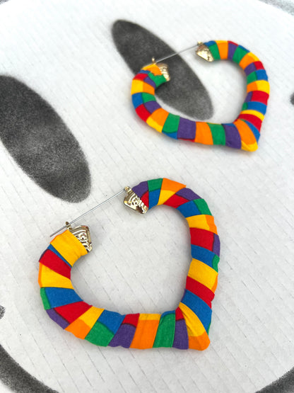 Big Handmade Colourful Wrapped Earrings by Gangster Wraps