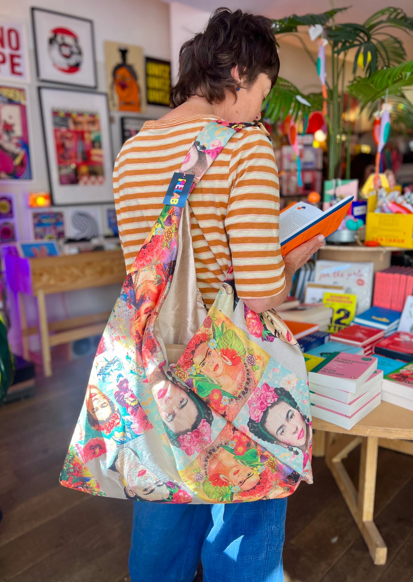 Handmade Frida Kahlo Fabric Bag by RELAB