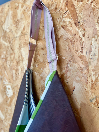 Extra Large Brown Handmade Faux Leather Bag by RELAB