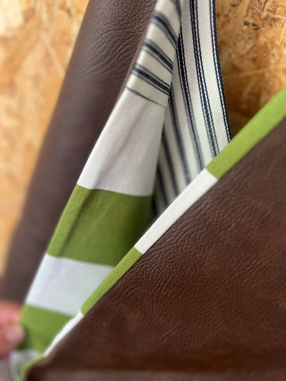 Extra Large Brown Handmade Faux Leather Bag by RELAB