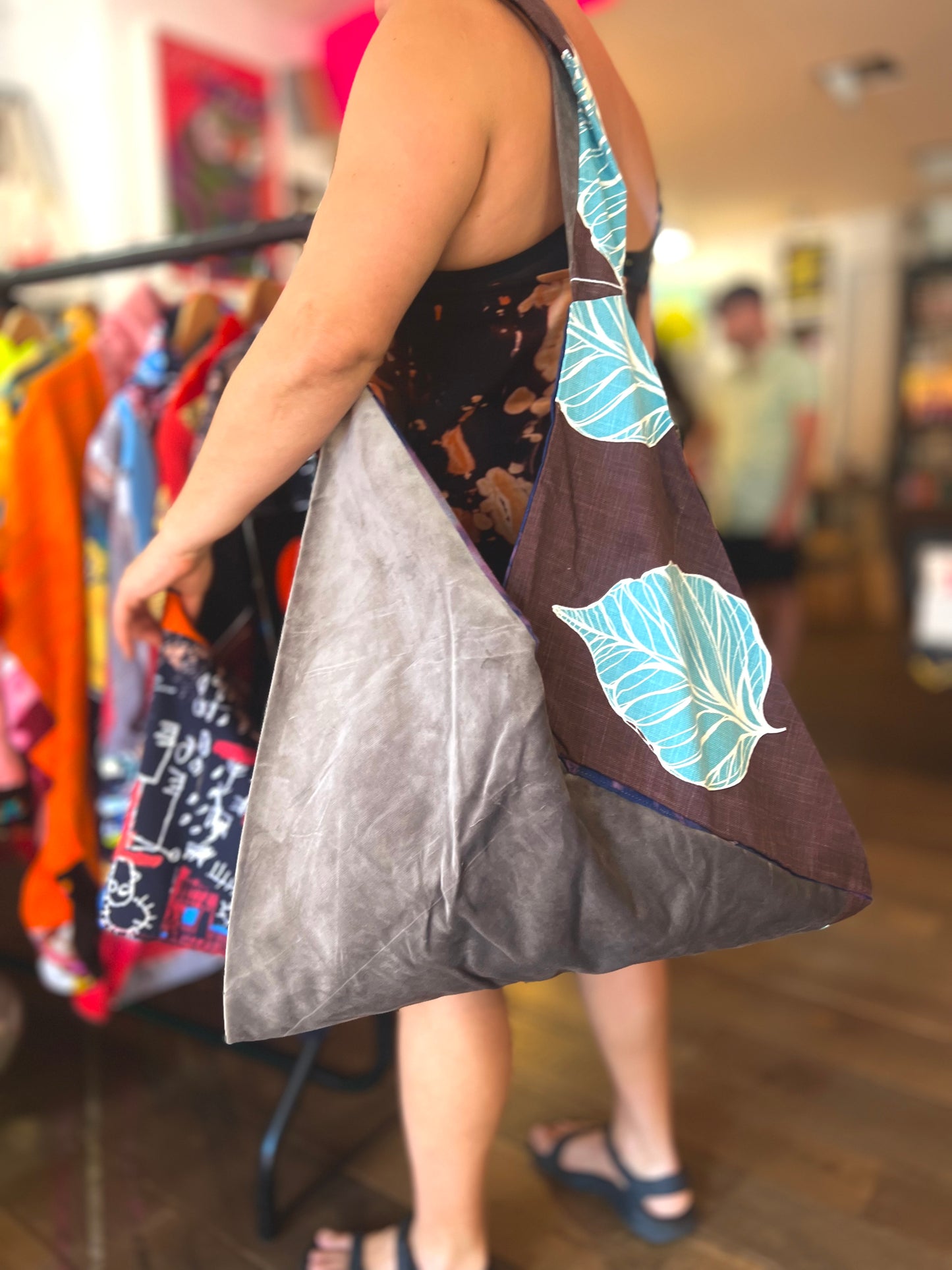 Upcycled Handmade Patchwork Shopping & Travel Bag by RELAB