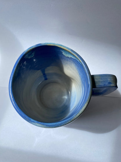 Blue Ceramic mug by by Victoria Loyola