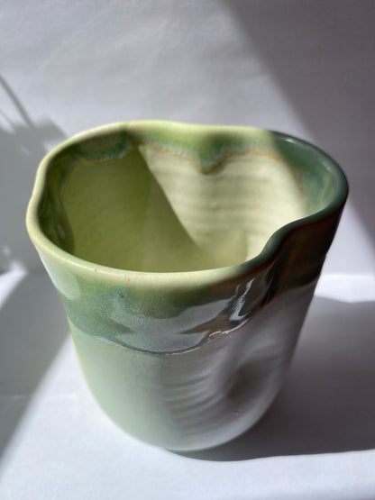 Mint Green Ceramic Cup by Victoria Loyola