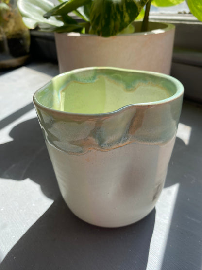 Mint Green Ceramic Cup by Victoria Loyola