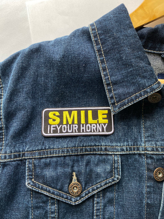 Smile If You'r Horny Embroidered Patch by Stanley Road
