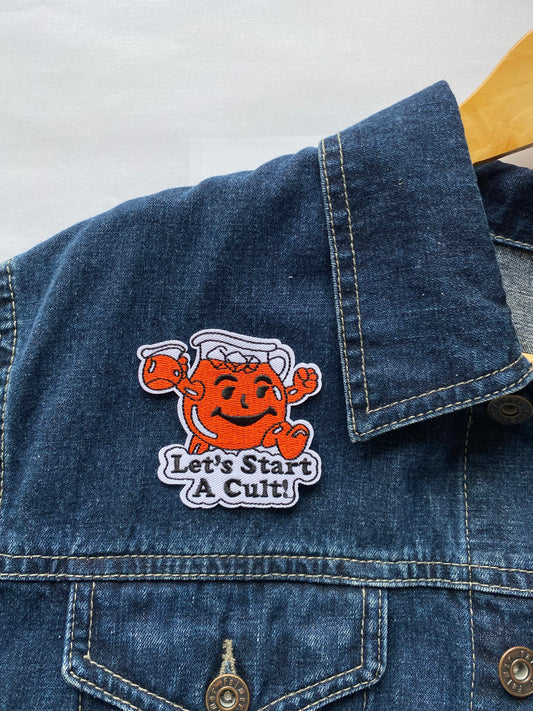 Coffee Pot Let's Start a Cult Embroidered Patch by Stanley Road