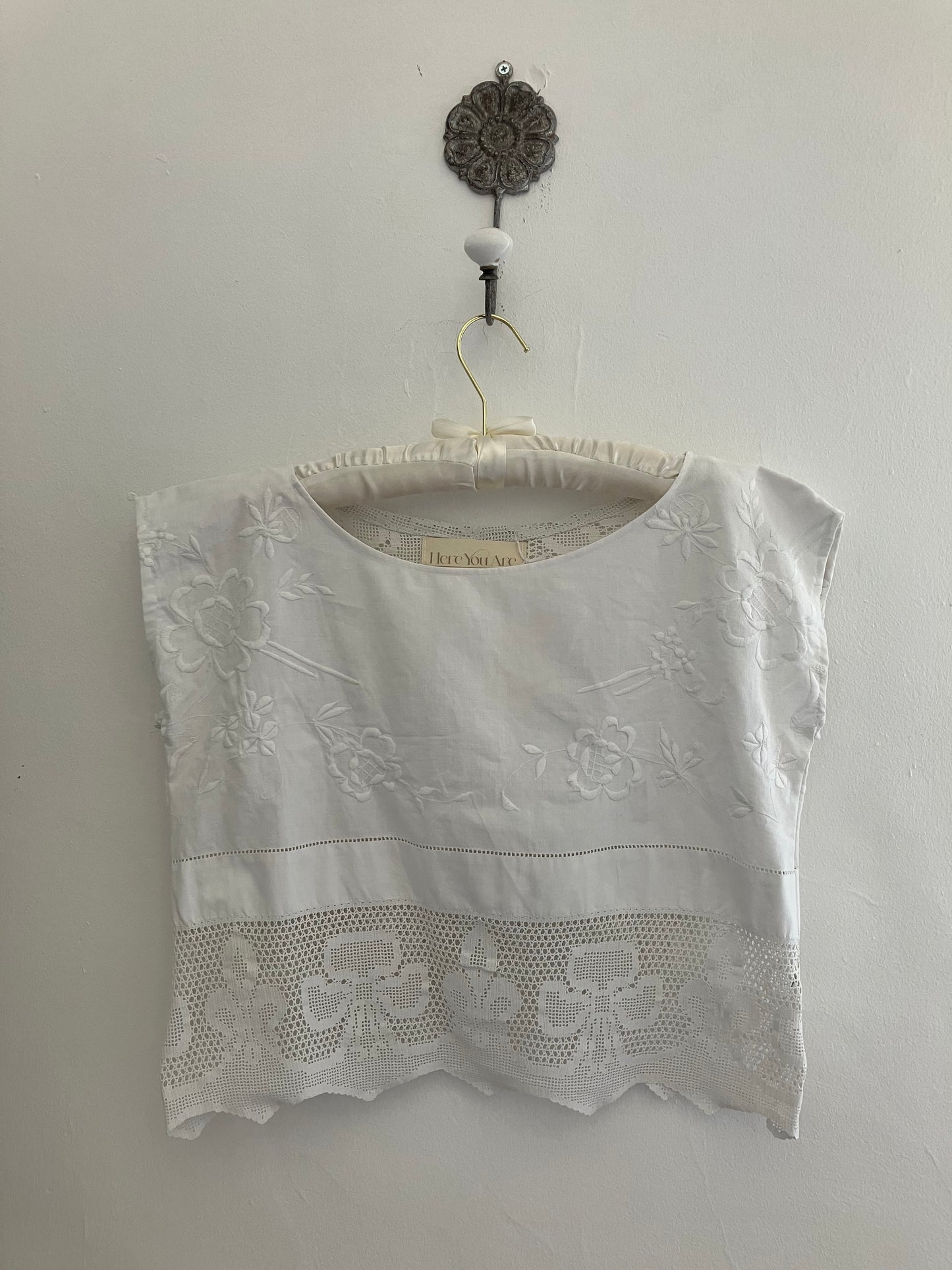Lace & Cotton Top   By Here You Are