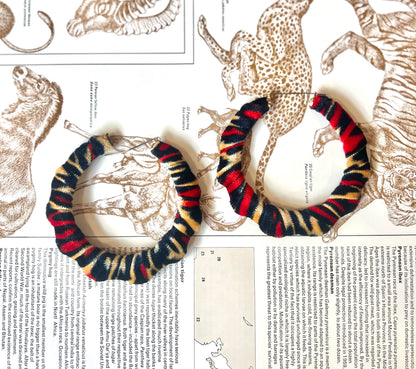 Big Handmade Colourful Wrapped Earrings by Gangster Wraps