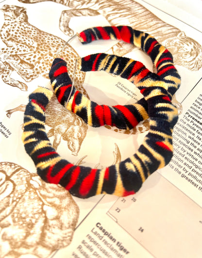 Big Handmade Colourful Wrapped Earrings by Gangster Wraps