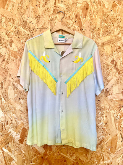 Retro Shirt With Banana Embroidery by Flamingo Rodeo
