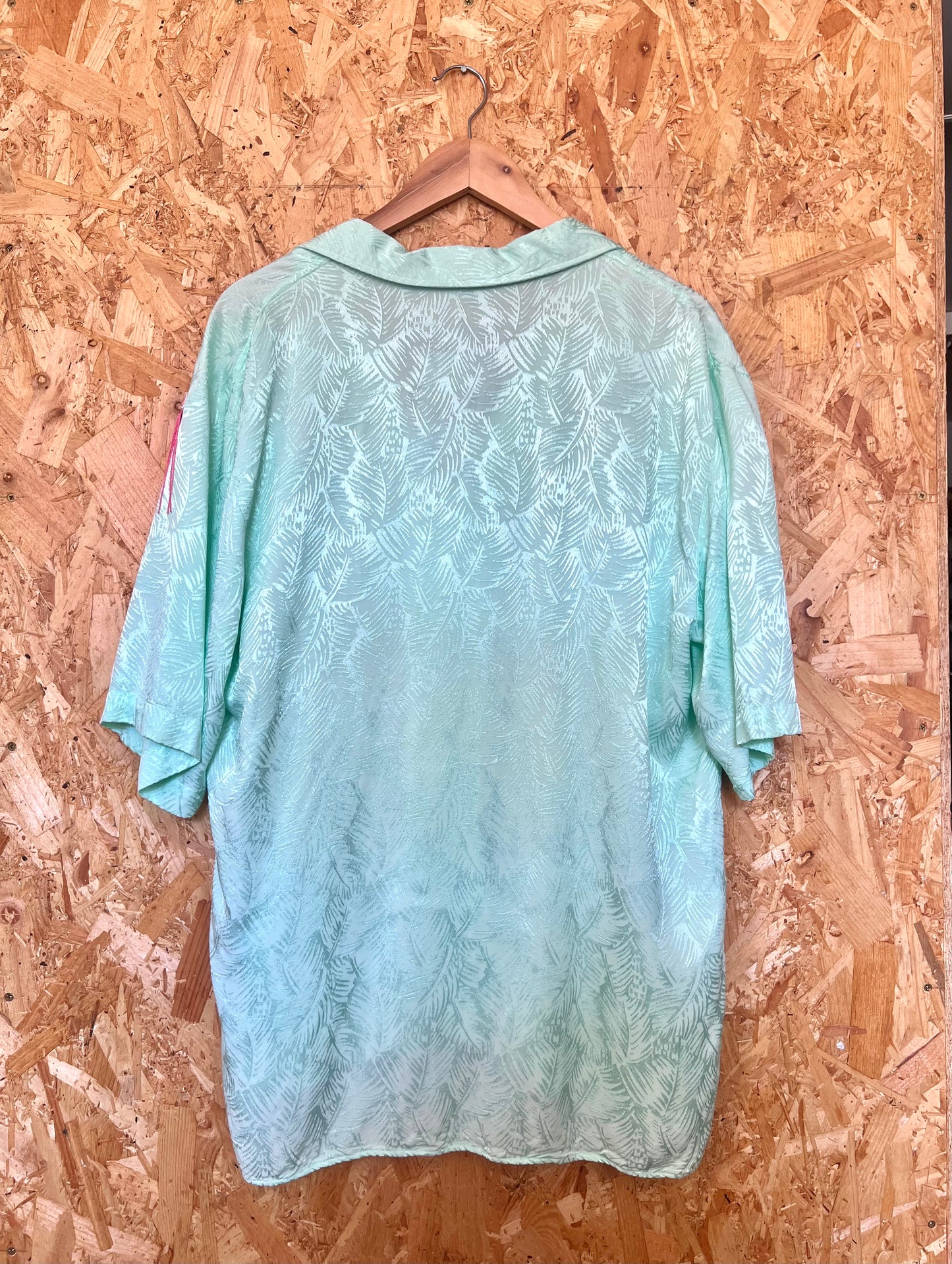 Sky Blue Shirt With Embroidery Magic Mushroom And Pink Fringe by Flamingo Rodeo
