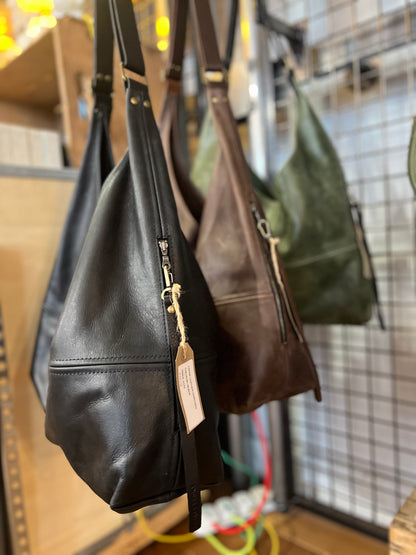 Large Leather Hobo Bag By Scarlett Sky