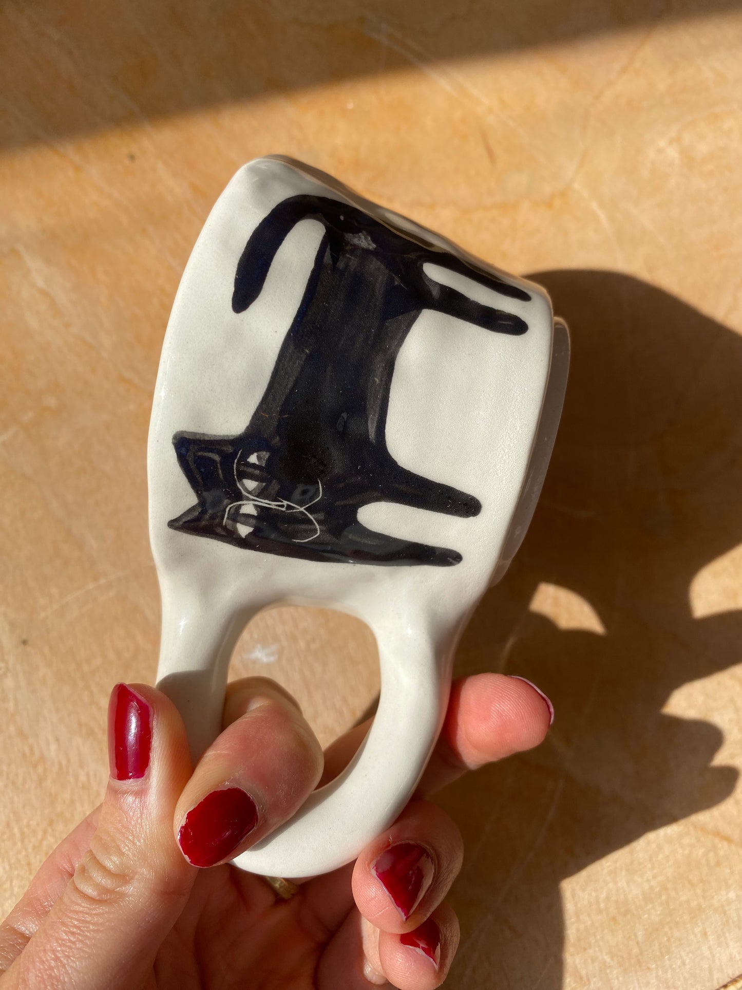 Cat, cat …and a cat.., ceramic illustrated mug by Anna Soba