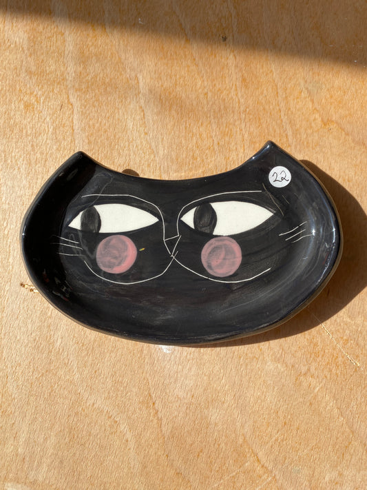 Cat Face hand built and hand painted Wall Decoration by Anna Soba