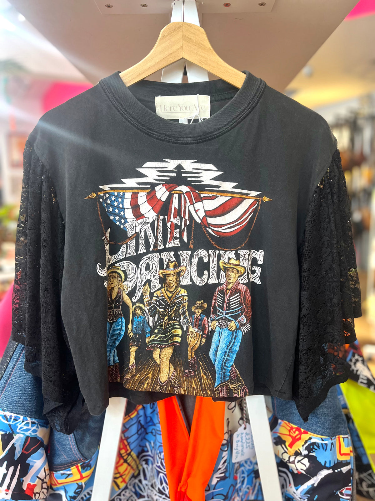Reworked Vintage American Tee Top  By Here You Are