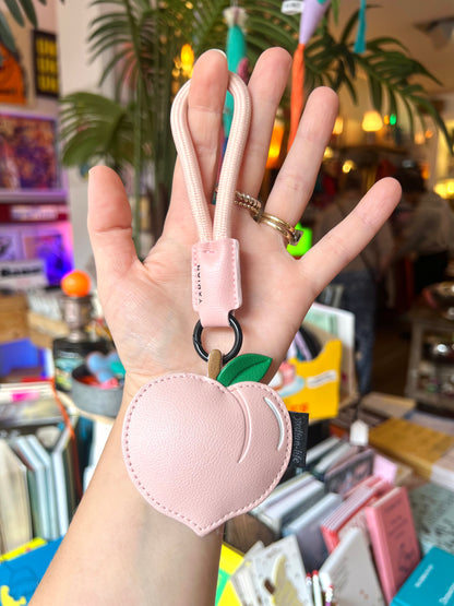 Peach Faux Leather Keyring