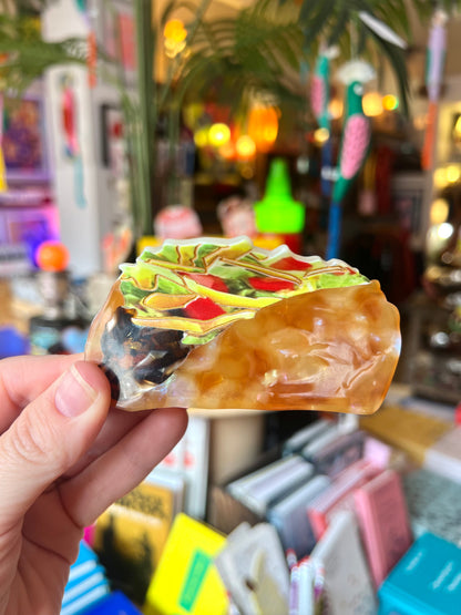 Mexican Food Taco Acrylic Hairclip