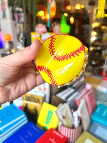 Baseball Ball Acrylic Hairclip