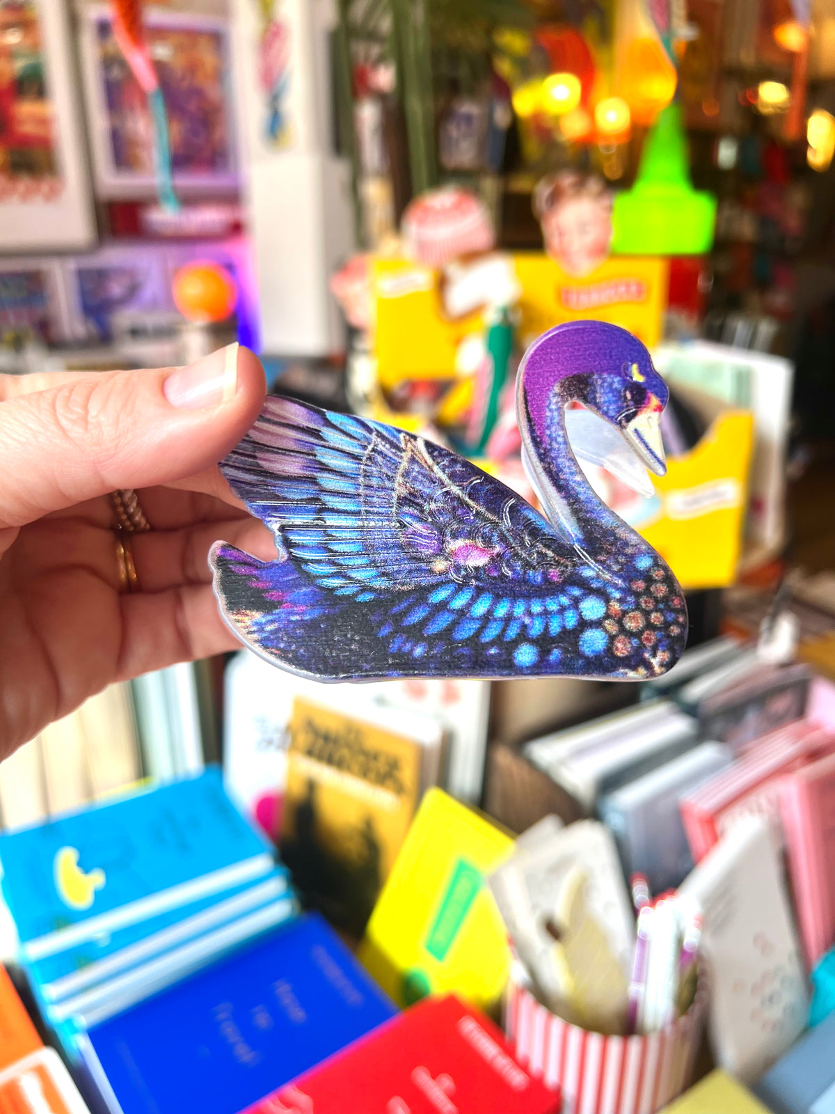 Purple Swan Hairclip