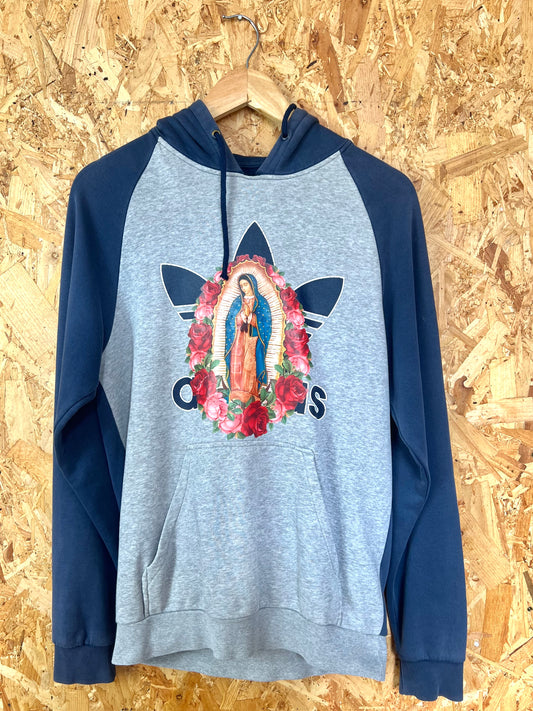 Reworked Adidas Sweatshirt With virgin Mary By Snacks
