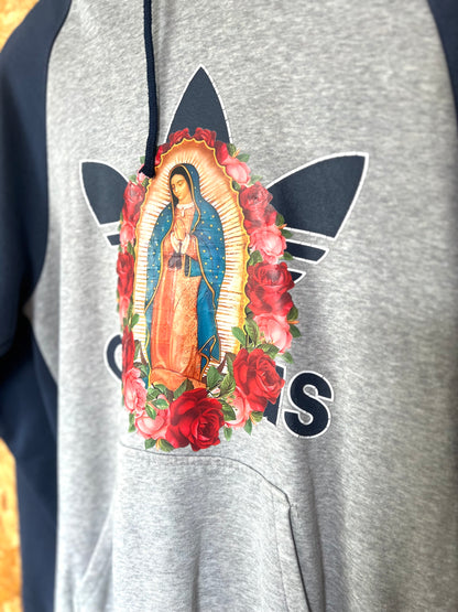 Reworked Adidas Sweatshirt With virgin Mary By Snacks