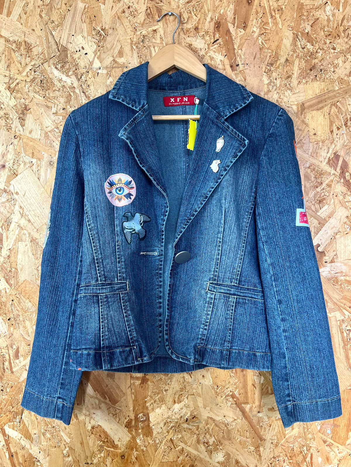Feminist Reworked Denim Jacket With Patches And Pins By Snacks