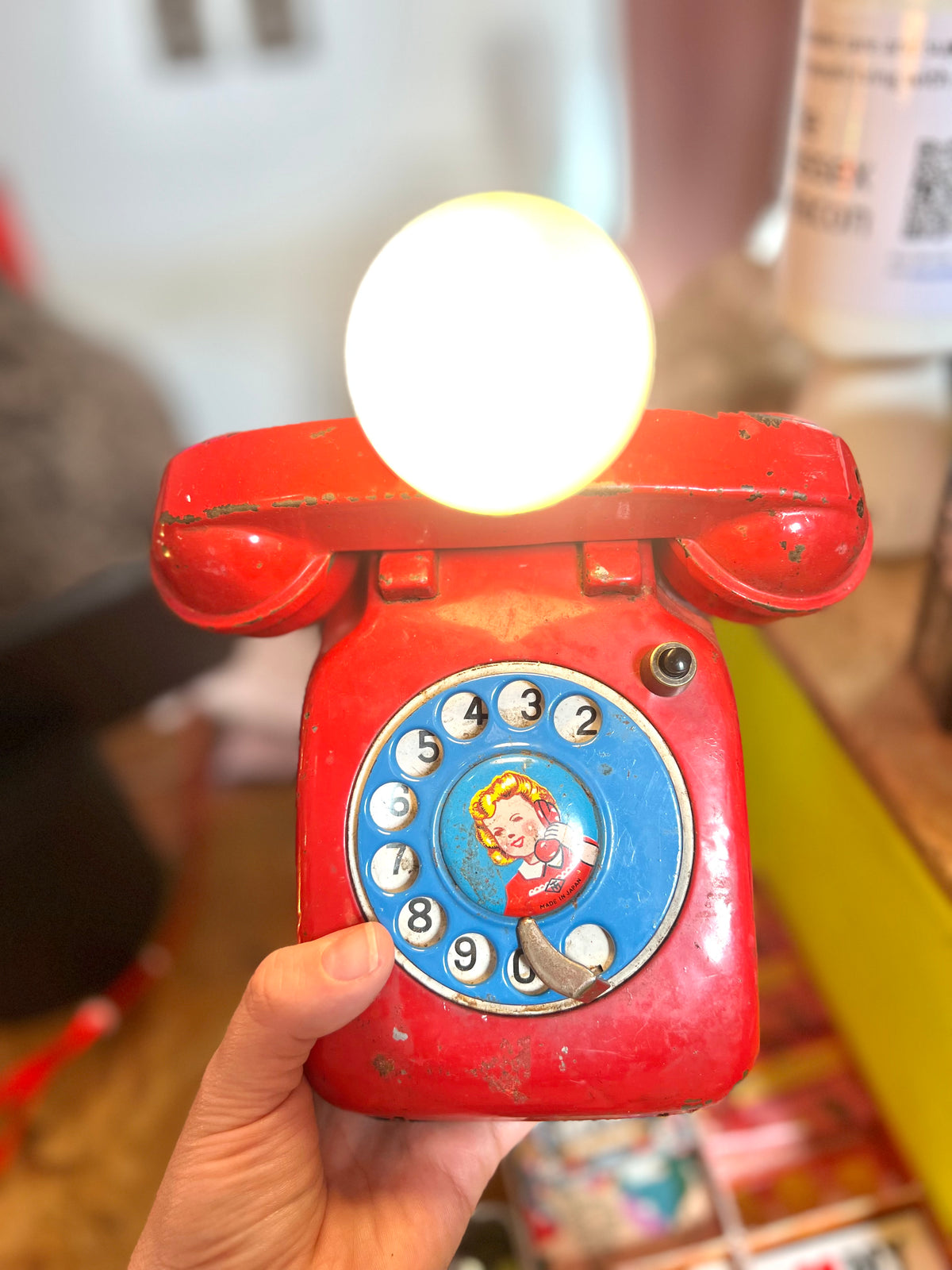 Vintage Toy Telephone Lamp by Lost & Foundry