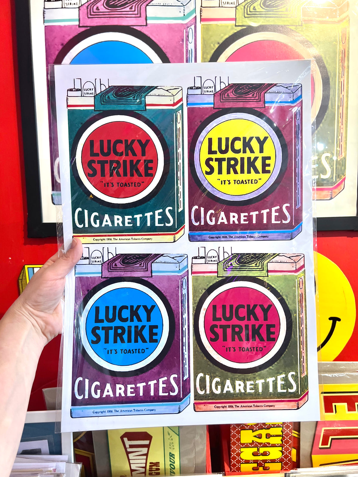 Pop Art Style Lucky Strike Poster By Snacks
