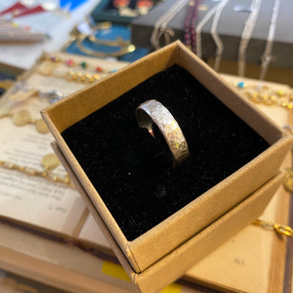 Hammered 2.0 Silver Ring by Seabird Silver