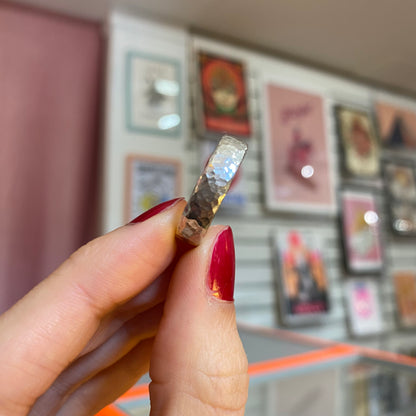 Hammered 2.0 Silver Ring by Seabird Silver