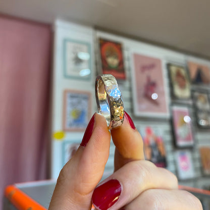 Hammered 2.0 Silver Ring by Seabird Silver