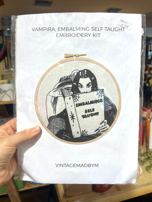 Vampira Embalming Self Thaught Embroidery Kit By VintageMadByM