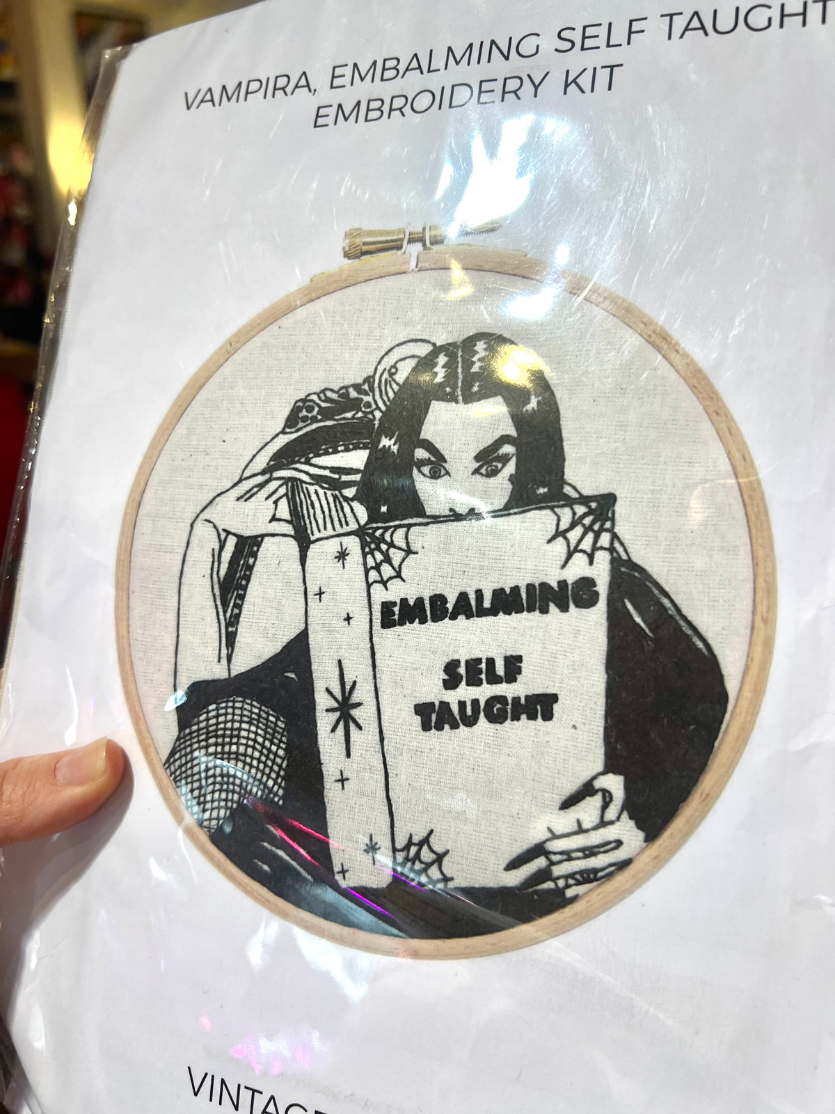 Vampira Embalming Self Thaught Embroidery Kit By VintageMadByM